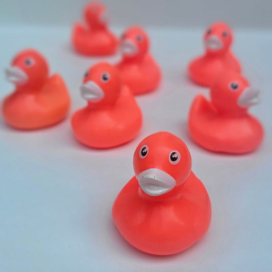 2” Fluorescent Ducks Neon Red