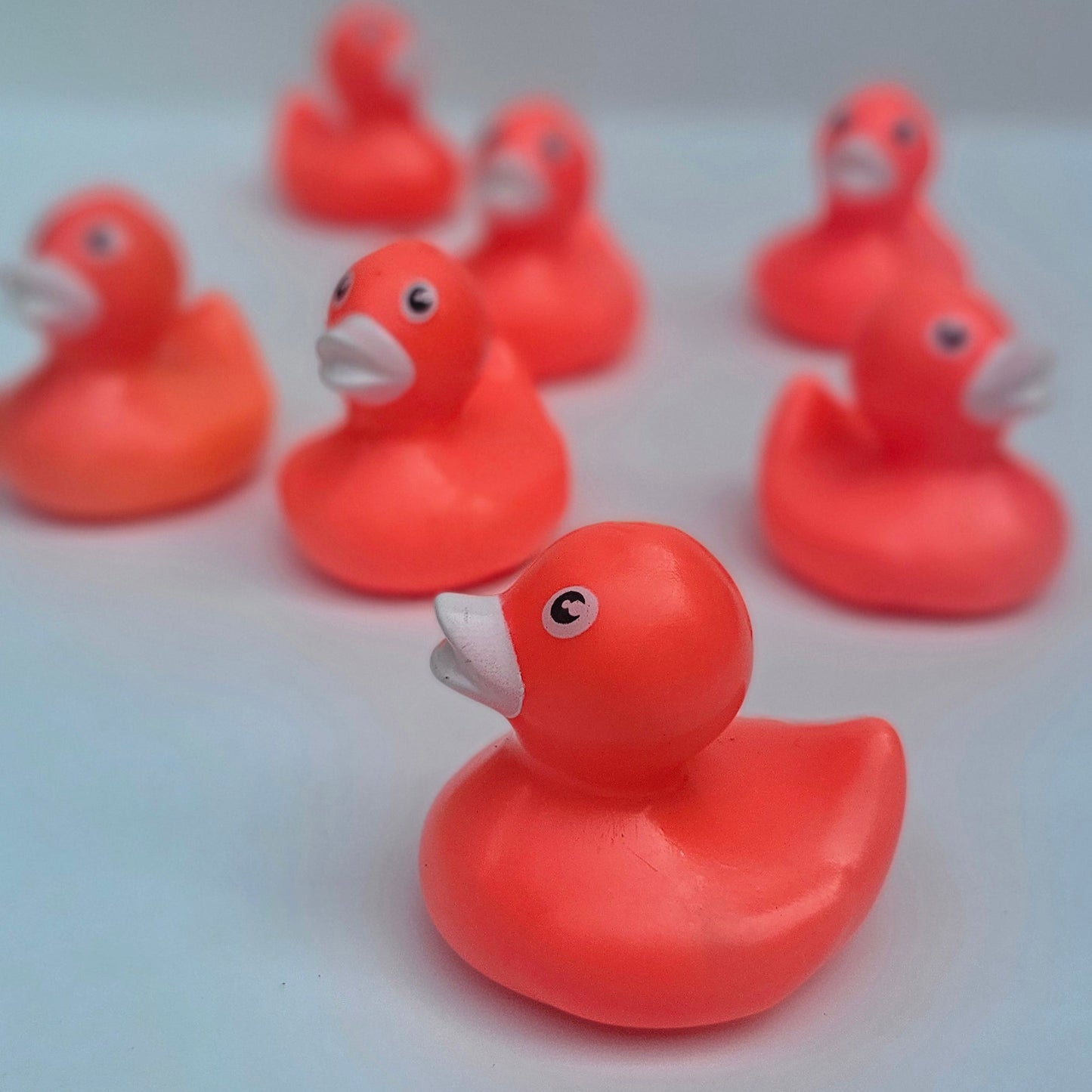 2” Fluorescent Ducks Neon Red