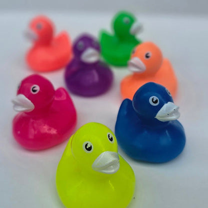 2” Fluorescent Ducks Neon Red